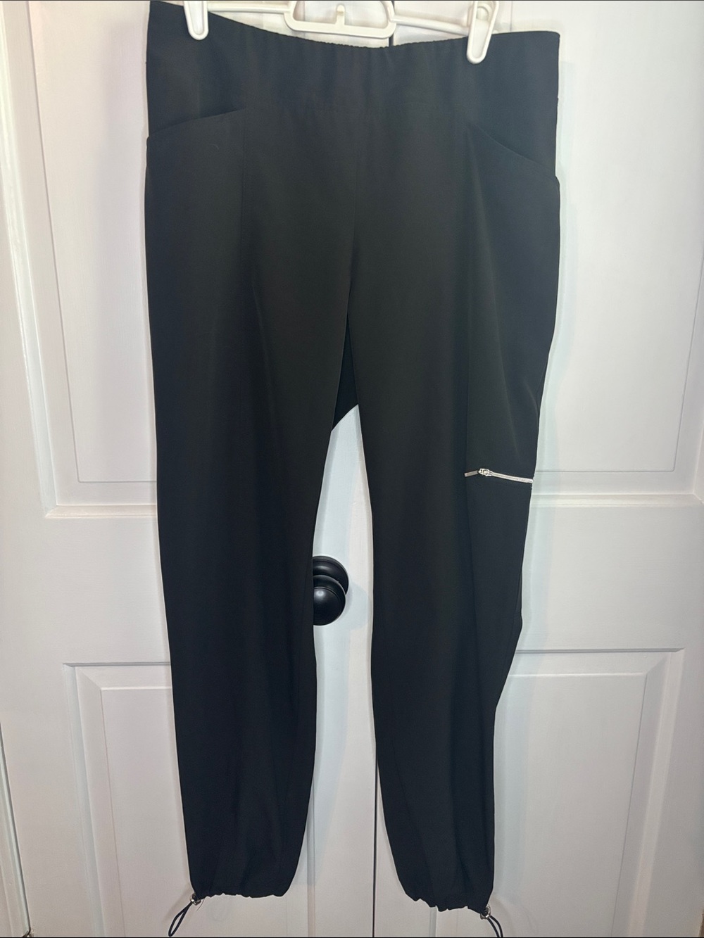 Chico's Black Jogger Pants with Side Zip Detail